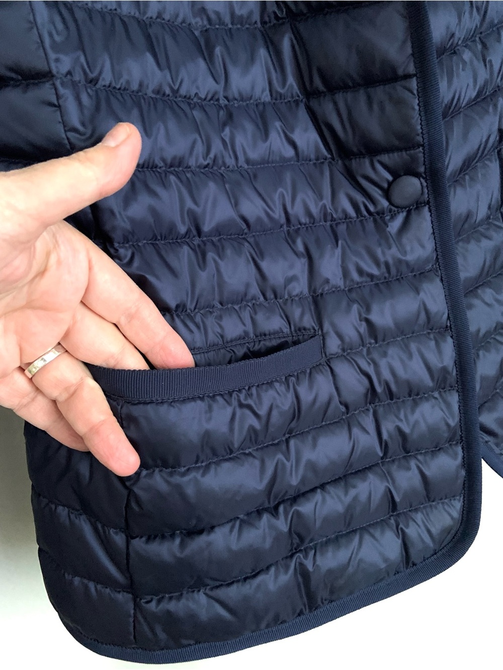 ADD Down Ultra Light Quilted Blazer Jacket (Sz 10 or M) - Picture 3 of 7